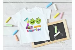 100 days smarter png, sublimation design, School png Product Image 2