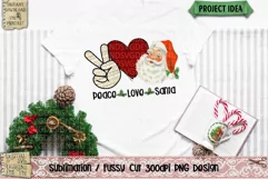 Peace Love Santa | Christmas | Sublimation | PNG | Printable Product Image 2