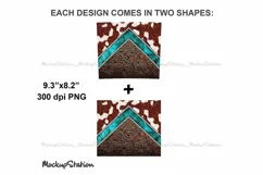 Western Cowhide 20oz Skinny Tumbler Sublimation Design PNG Product Image 3
