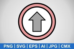 Vector Go straight ahead Icon Product Image 1
