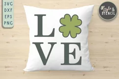 St. Pattys Day Love SVG - SVG, PNG, EPS, DXF, Cut File Product Image 1