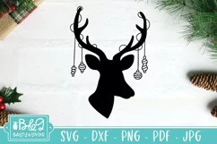 Reindeer SVG | Farmhouse Christmas Sign SVG Product Image 2
