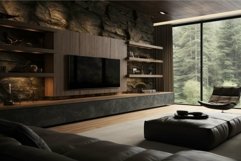 Modern living room with forest view Product Image 1
