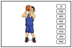 Basketball player cartoon character design Product Image 1