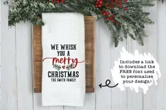 Christmas Tea Towel SVG | We Whisk You A Merry Christmas Product Image 2