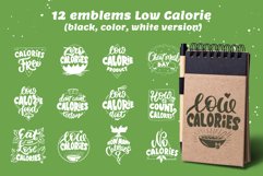 Low calories. Lettering phrases Product Image 1