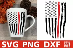 Distressed Flag svg, 4th of July svg, Patriotic, 50 stars Product Image 1