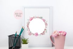 Watercolor Floral Boho Clipart | Floral Frame Clipart Product Image 5