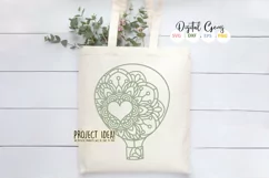 Hot air balloon paper cut design SVG / DXF / EPS / PNG files Product Image 6