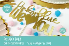 Gender Reveal SVG | Pink or Blue Cake Topper | Baby Shower Product Image 4