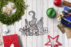 Gnome SVG | Christmas Gnome with Gifts and Christmas Tree Product Image 3