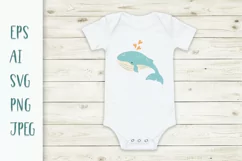 Cute baby whale / Baby animals SVG / Ocean animals Product Image 3
