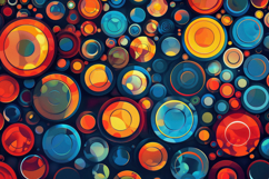 Colorful Circle Pattern Background Wallpaper Product Image 1