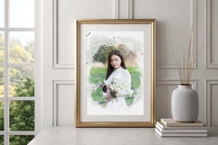 Transform Your Love Story into Watercolor Art Product Image 1
