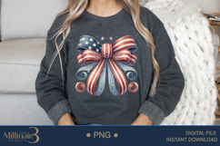 Coquette Bow USA Flag PNG | Girly 4th of July PNG for Tees Product Image 4
