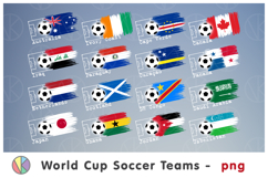 Big Bundle. 48 Soccer World Cup 2026 National Teams cliparts Product Image 6