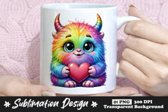 Rainbow Monster Clipart Sublimation PNG Product Image 1