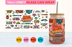 Mom Daily Affirmations Retro style SVG PNG 16 oz Libbey Glas Product Image 6