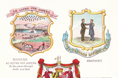 13 Vintage Pages of Seals and Coats of Arms of America Product Image 3