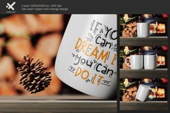 Coffee Mug on a Wooden Table by the Fireplace Mockup Product Image 6