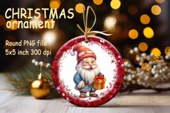 Christmas Ornament sublimation | Christmas gnome| Gift tag Product Image 1
