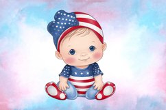 Patriot Baby Boy Sublimation Clipart Product Image 6