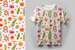 Vibrant Watercolor Floral &amp; Leaf Pattern Collection Product Image 6