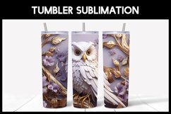 6 3D Owls Tumbler Sublimation |3D Tumbler Wrap Product Image 7