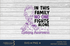 In This Family Nobody Fights Alone Epilepsy Awareness Svg Product Image 5