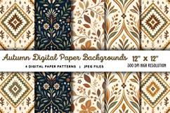 Autumn Digital Paper Backgrounds JPG Product Image 1