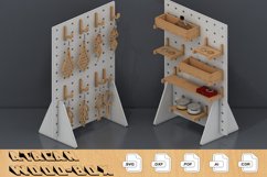 Portable Pegboard Display Digital Plans / Laser Cut File 185 Product Image 7