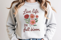 Positive quote with watercolor floral t-shirt sublimation Product Image 1