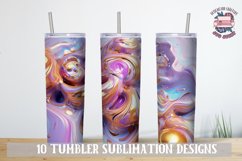 3D Tumbler wrap bundle Liquid 3D Gold Abstract Galaxy Product Image 2