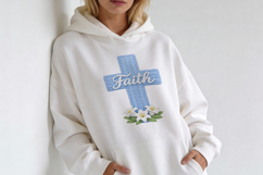 Faith Cross Knitted Lily PNG Product Image 6