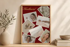 Burgundy Luxury Mood Board Photo Collage | Editable Canva Product Image 6