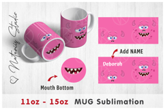 6 Funny Monster Patterns - 11oz-15oz Mouth Bottom Coffee Mug Product Image 6