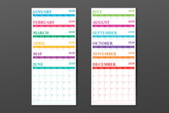 2030 Square Serif Bold COLOR 12x12 Calendar Template Product Image 2