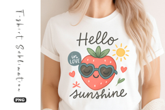Hello Sunshine Strawberry Cute T-Shirt Sublimation Product Image 1