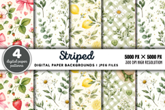 Striped Digital Paper Backgrounds JPG Product Image 1