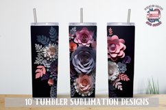 3D Flowers Colorful Sublimation bundle Tumbler Wrap 20 oz Product Image 7