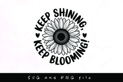 Sunflower with positive quote and butterflies svg design Product Image 1