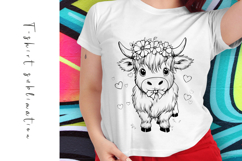 Highland Cow SVG Design for T-Shirts and Mugs Product Image 1