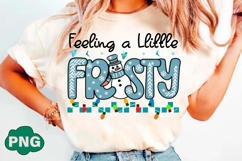 Blue Plaid Feeling a Llittle Frosty Png Product Image 2