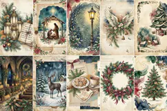 Winter Night Junk Journal Digital Paper| Junk Journal Product Image 8