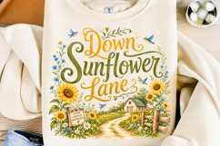 Sunflower Farmhouse PNG Product Image 1