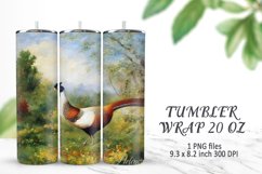 Pheasant bird tumbler wrap | Birds Tumbler sublimation 20 oz Product Image 1