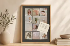 Dark Accent Grid Stacked Photo Collage | Editable Canva Product Image 6