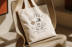 Retro T-Shirt Design, "Life Is Better With Coffee" Product Image 7