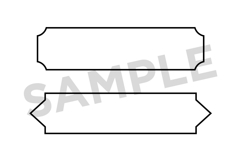 Outline Badge &amp; Banner Clip Art Set Product Image 7