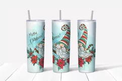 Christmas Gnomes tumbler sublimation design 20 oz skinny Png Product Image 3